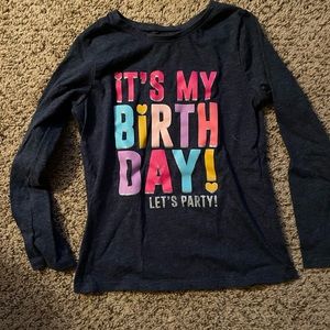 Girls it’s my birthday long sleeve shirt size 5t
